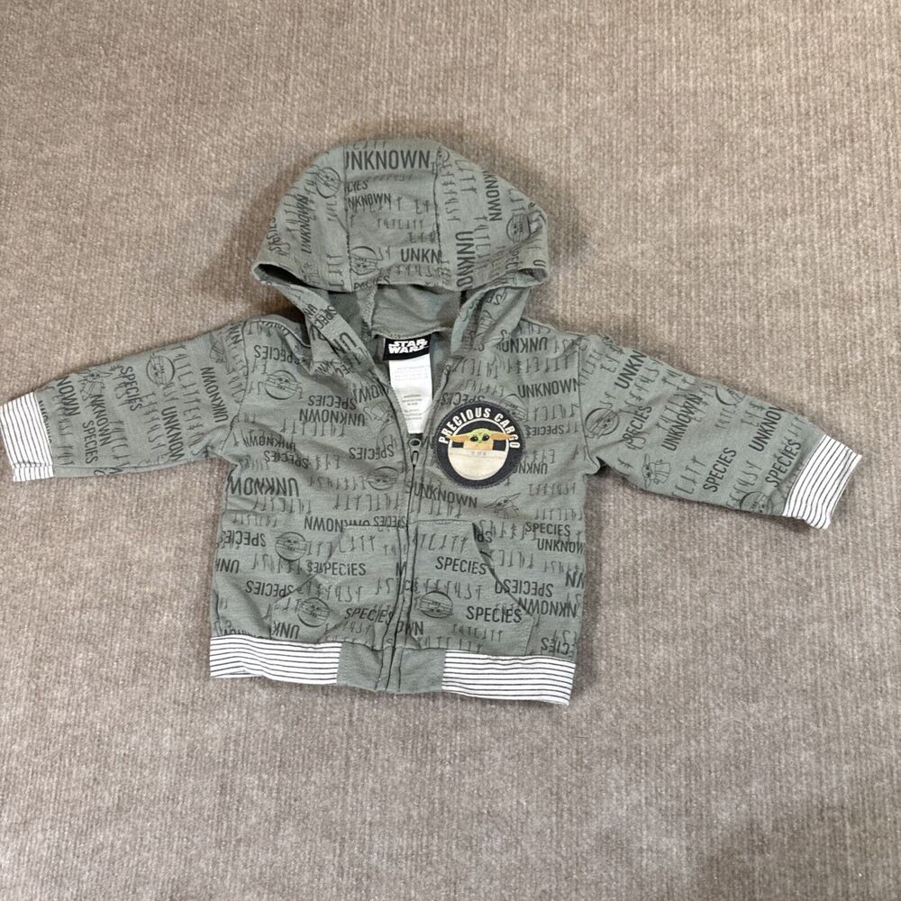 Star Wars Unisex‎ Kids Hoodie 12M Gray Grogu Precious cargo